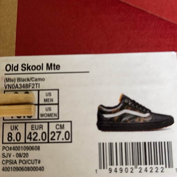 Vans WMNS Old Skool Mte Black/Camo Sneakers - Picture 16 of 16